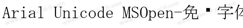 Arial Unicode MSOpen字体转换